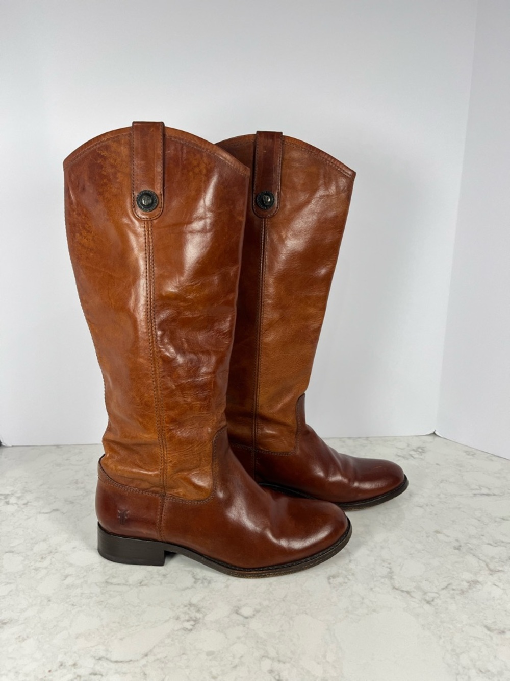 Frye Melissa Button leather Riding Boots
